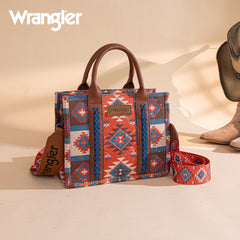 Wrangler Aztec Pattern Dual Sided Print Tote Bag