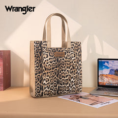 Wrangler Western All-over Leopard Print Tote Bag