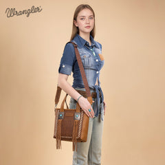 Wrangler Tooled Fringe Concealed Carry Purse
