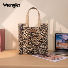 Wrangler Western All-over Leopard Print Tote Bag