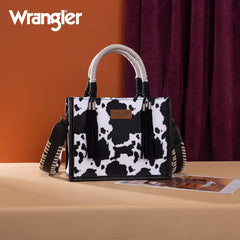 Wrangler CowPrint Rope Handle Tote Bag
