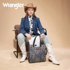 Wrangler Western All-over Leopard Print Tote Bag