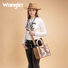 Wrangler CowPrint Rope Handle Tote Bag
