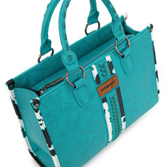 Wrangler Leopard Whipstitch Concealed Carry Tote Bag