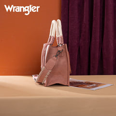 Wrangler CowPrint Rope Handle Tote Bag