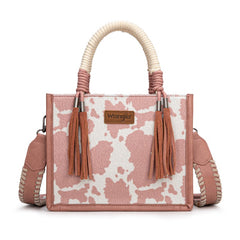 Wrangler CowPrint Rope Handle Tote Bag