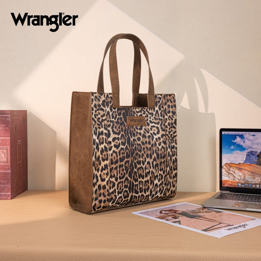 Wrangler Western All-over Leopard Print Tote Bag