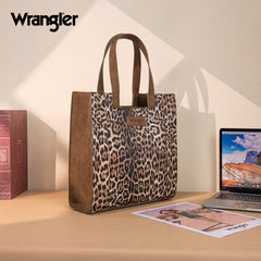Wrangler Western All-over Leopard Print Tote Bag