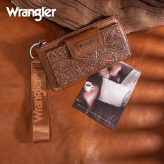 Wrangler Floral Tooled Card Wallet