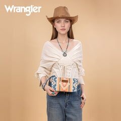 Wrangler Sherpa Aztec Canvas Clutch