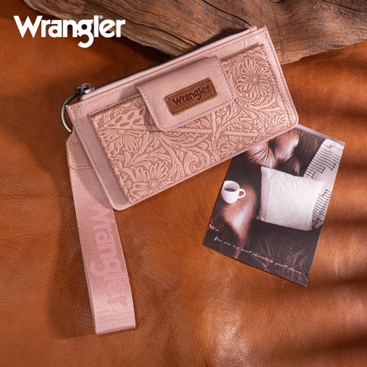 Wrangler Floral Tooled Card Wallet