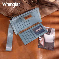 Wrangler Floral Tooled Card Wallet