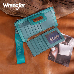 Wrangler Floral Tooled Card Wallet