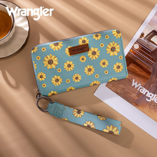 Wrangler Sunflower Print Wristlet