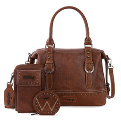 Wrangler Buckle Collection Barrel Satchel Doctor Bag Set