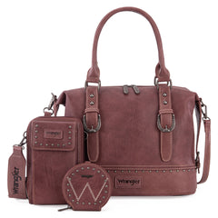 Wrangler Buckle Collection Barrel Satchel Doctor Bag Set