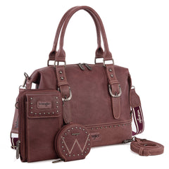 Wrangler Buckle Collection Barrel Satchel Doctor Bag Set