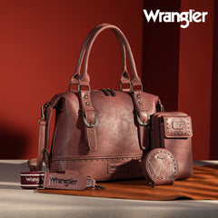 Wrangler Buckle Collection Barrel Satchel Doctor Bag Set