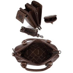 Wrangler Buckle Collection Barrel Satchel Doctor Bag Set