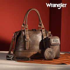 Wrangler Buckle Collection Barrel Satchel Doctor Bag Set