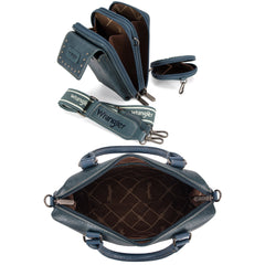 Wrangler Buckle Collection Barrel Satchel Doctor Bag Set