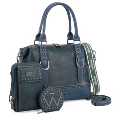 Wrangler Buckle Collection Barrel Satchel Doctor Bag Set