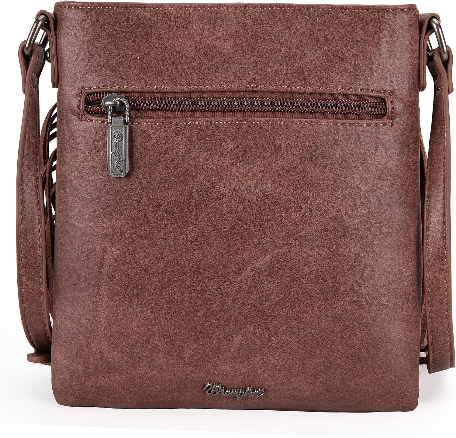 Wrangler Leather Fringe Jean Denim Pocket Crossbody - Cowgirl Wear