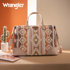 Wrangler Sherpa Aztec Canvas Duffle Bag
