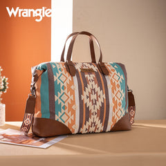 Wrangler Sherpa Aztec Canvas Duffle Bag