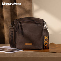 Montana West Double Compartments Crossbody Purse