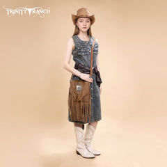 Trinity Ranch Fringe Hair-On Cowhide Crossbody