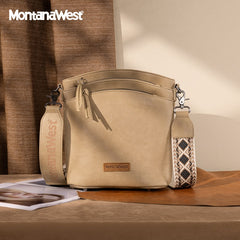 Montana West Double Compartments Crossbody Purse