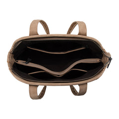 Trinity Ranch Genuine Hair-On Cowhide Tooled Concealed Carry Tote Bag