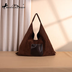 Montana West Boot Stitch Fringe Large Hobo Bag