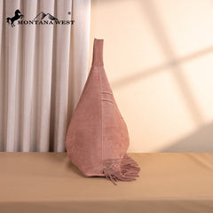 Montana West Boot Stitch Fringe Large Hobo Bag