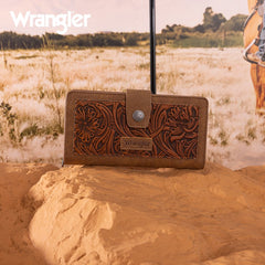 Wrangler Floral Tooled Bifold Wallet