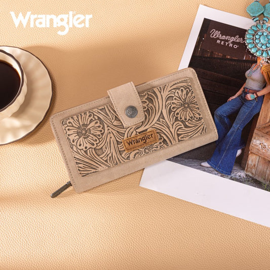 Wrangler Floral Tooled Bifold Wallet