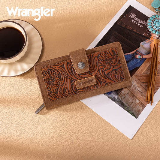 Wrangler Floral Tooled Bifold Wallet
