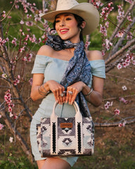 Wrangler Southwestern Print Canvas Tote Bag