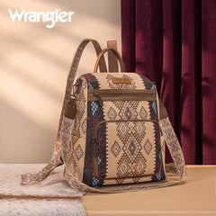 Wrangler Aztec Print Canvas Backpack