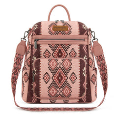 Wrangler Aztec Print Canvas Backpack