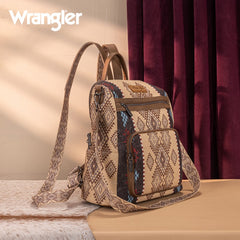 Wrangler Aztec Print Canvas Backpack