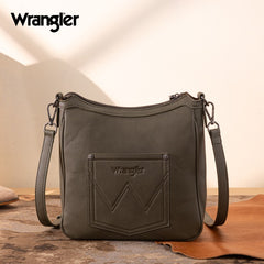 Wrangler Sherpa Aztec Canvas Crossbody