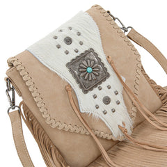 Trinity Ranch Fringe Hair-On Cowhide Crossbody