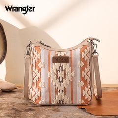 Wrangler Sherpa Aztec Canvas Crossbody