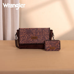 Wrangler Vintage Floral Printed Crossbody Bag with Small Pouch