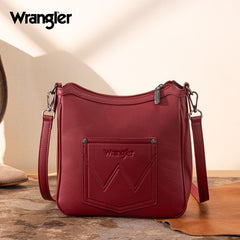 Wrangler Sherpa Aztec Canvas Crossbody