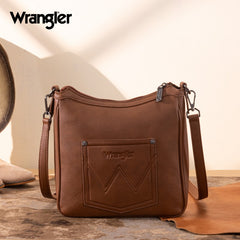 Wrangler Sherpa Aztec Canvas Crossbody