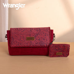 Wrangler Vintage Floral Printed Crossbody Bag with Small Pouch