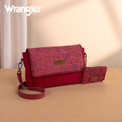Wrangler Vintage Floral Printed Crossbody Bag with Small Pouch